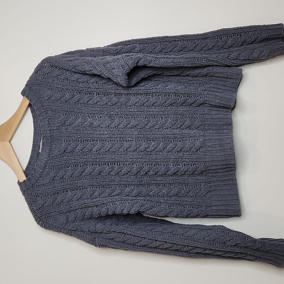 Philosophy Gray Cable Knit Sweater Size S Women - Picture 1 of 8